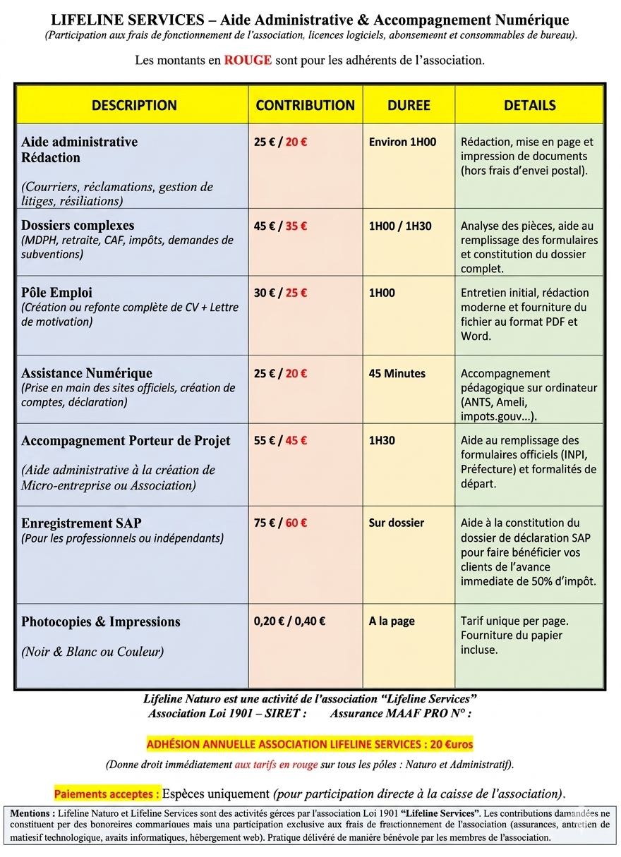 Contributions contributions lifeline office services